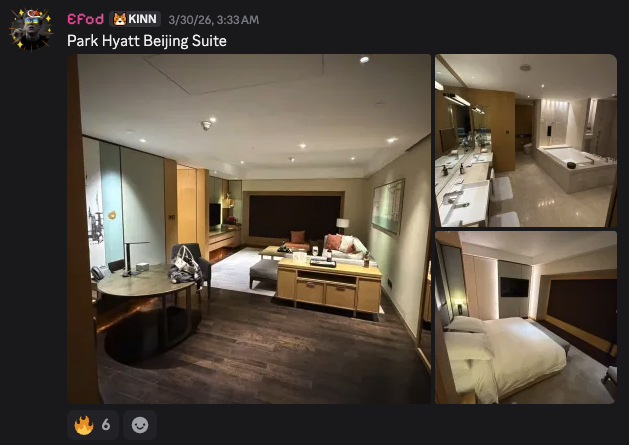 Click to enlarge Park Hyatt Beijing suite: living area, bath, and bedroom (member-submitted)